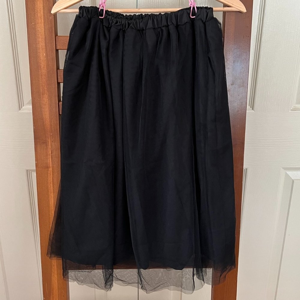 Orchid Lane Black Tulle long skirt